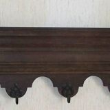 Oak shelf for hanging pots and pans