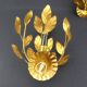 Pair of mourning sconces in gilded sheet metal