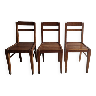 Set 3 chaises reconstruction
