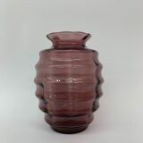 Vase Art déco Doyen en verre violet, années 1930