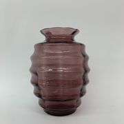 Vase Art déco Doyen en verre violet, années 1930