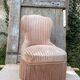 Fauteuil crapaud rose pâle