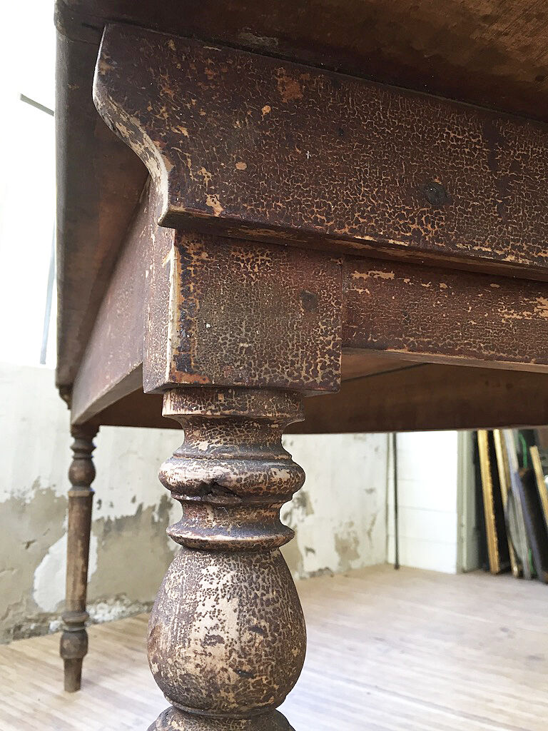 Antique farm table