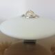 Pair of wall lamps saucer space age in white opaline 1970