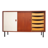 Buffet danois en teck vintage Commode portes coulissantes tiroirs