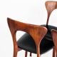 Suite de 6 chaises "Pierre". Palissandre. Niels Koefoed. Danemark, 60s
