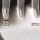 Ercuis Neo-Gothic style, 38-piece cutlery set in silver-plated metal, excellent condition.
