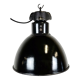Industrial bauhaus black enamel pendant lamp, 1930s