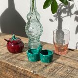 Tomato slip for ceramic condiments, mustard, salt, pepper