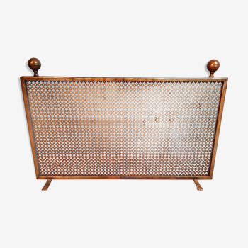 Perforated metal fire screen 1950s