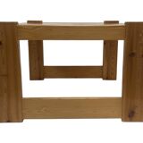 Vintage coffee table pinewood minimalist 1970s