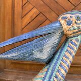 Pelican sculpture in cloisonné enamel ceramic by Émile Masson circa 1960