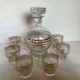 Ancien service à liqueur liseré doré