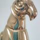 Solid brass parrot perch H. 45 cm 80s