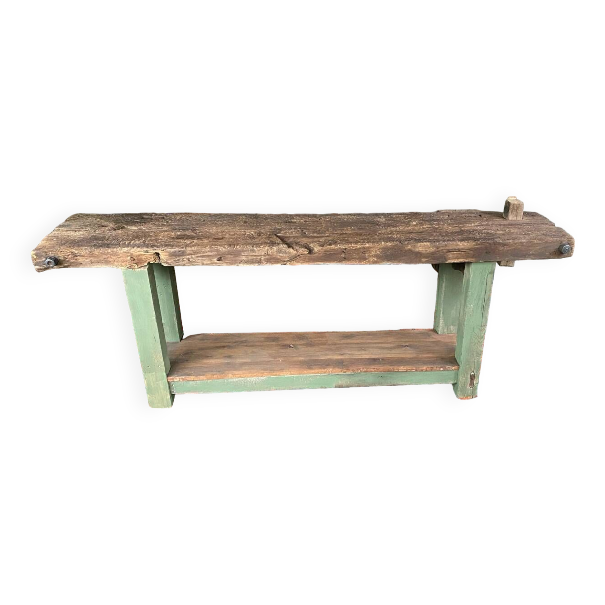 Wooden carpenter's workbench