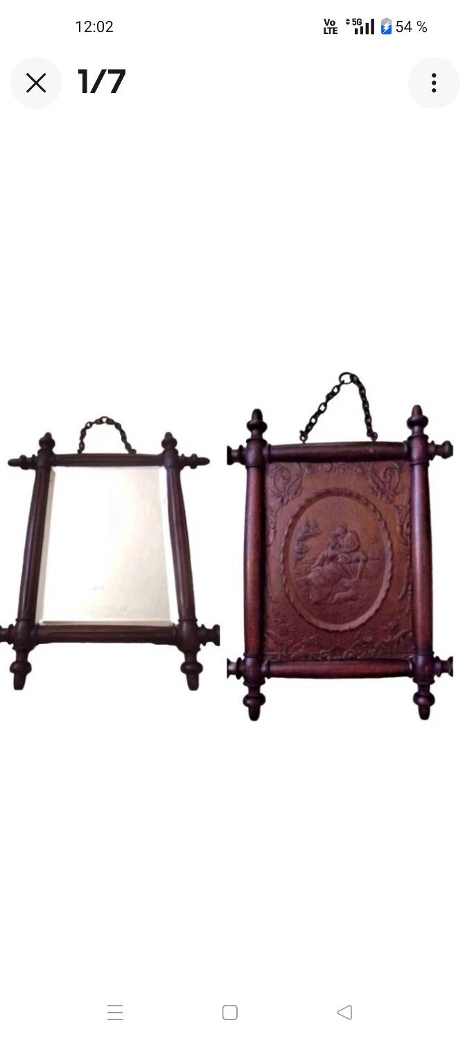 Miroir mural biseauté double face Ancien