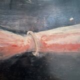 Oil painting on wood signed “golden autumn leaves”