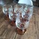 Lot de 6 verres ballon vintages pied épais ambré
