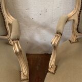 Pair of Louis XV style convertible in patinated beech XX century