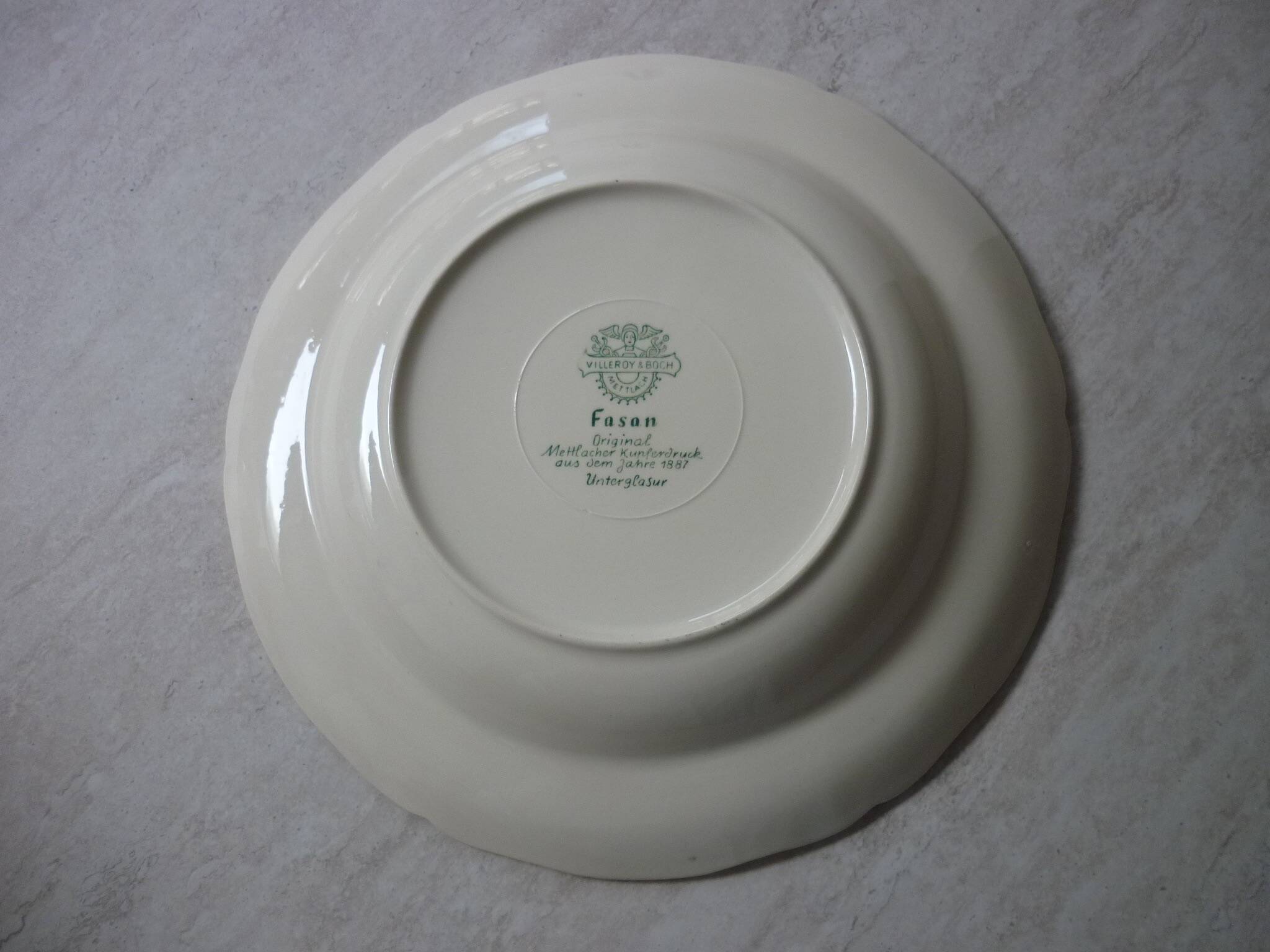 Villeroy & Boch “Fasan” red plate 1960