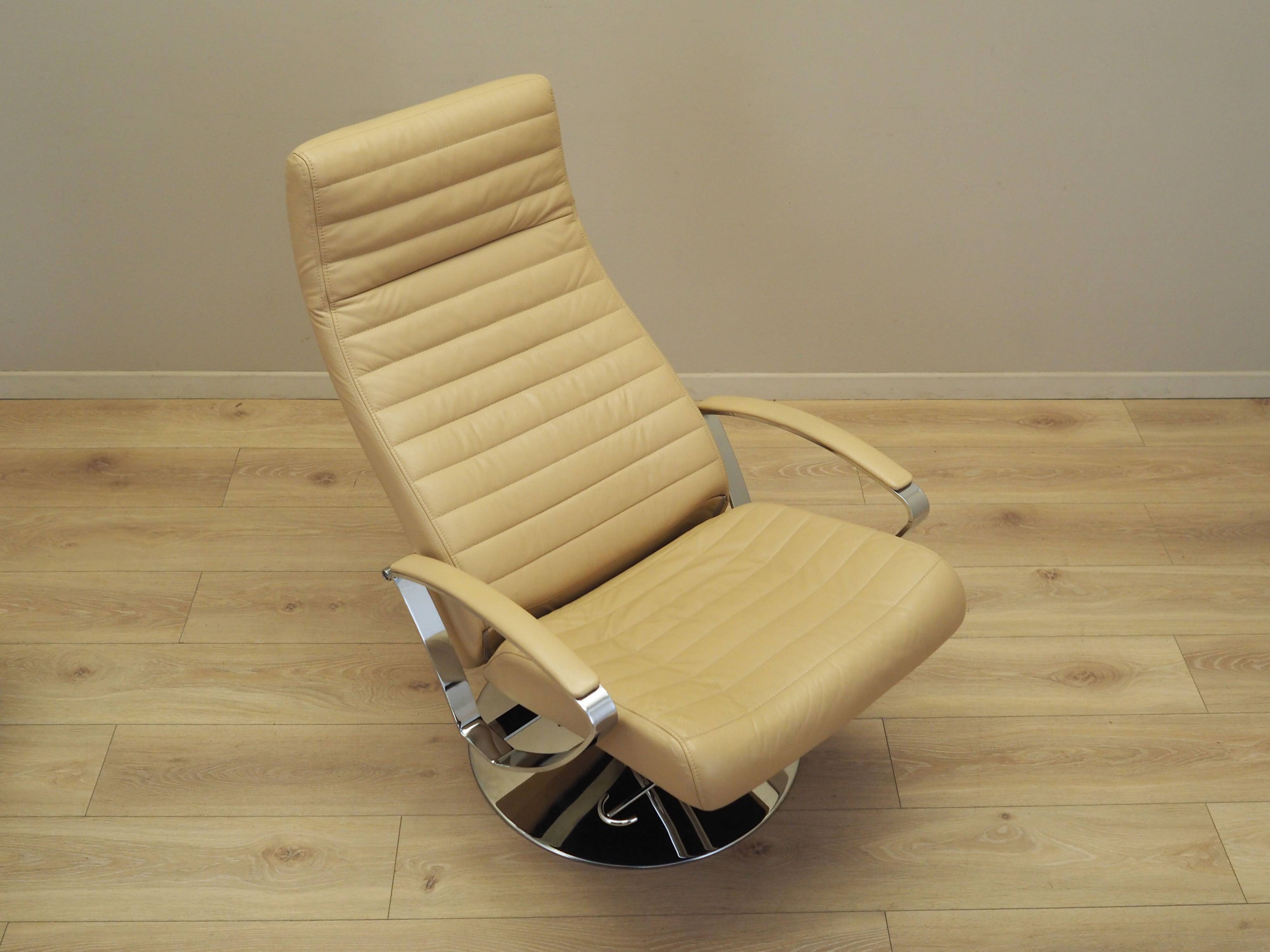 Lounge armchair and footstool set, Danish design, 1970s, manufacture: BoCon