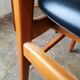 Set of 4 vintage Scandinavian chairs with Skaï seat