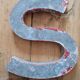 Vintage antique sign letter