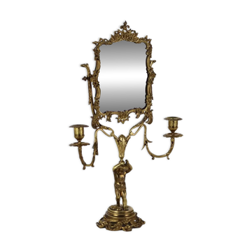 Antique dressing mirror in bronze, Europe, 19th-20th century