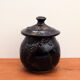 Signed ceramic covered pot
