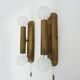 Pair of Je Fassung brass 2-light wall lights made in Germany