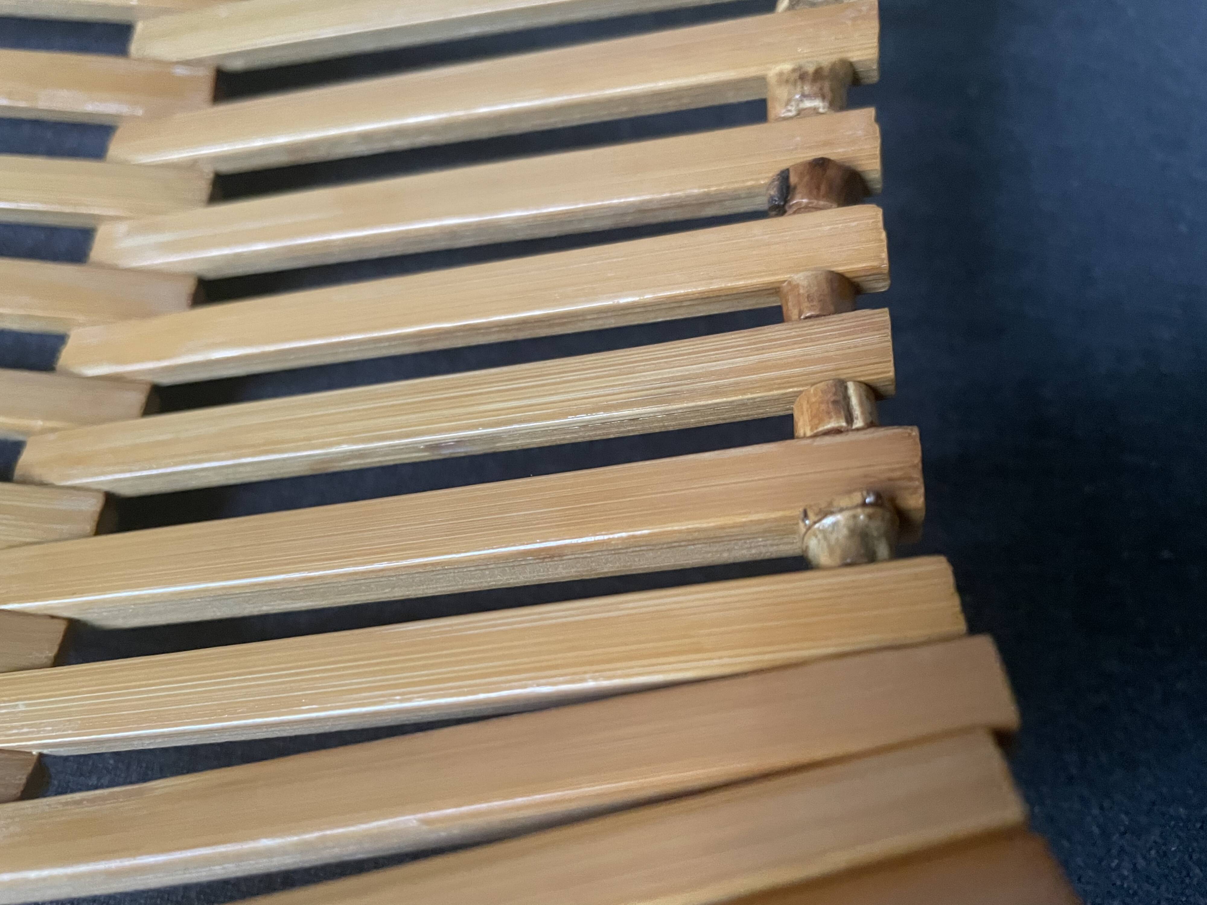 70s bamboo fruit basket