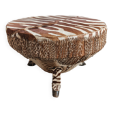 Table Basse Vintage en Peau de Zèbre Années 1960
