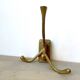 Art Deco Brass Coat Rack with 4 Hooks