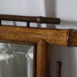 Vintage bamboo wall mirror 50's