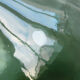 Vintage green glass demijohn 25 L