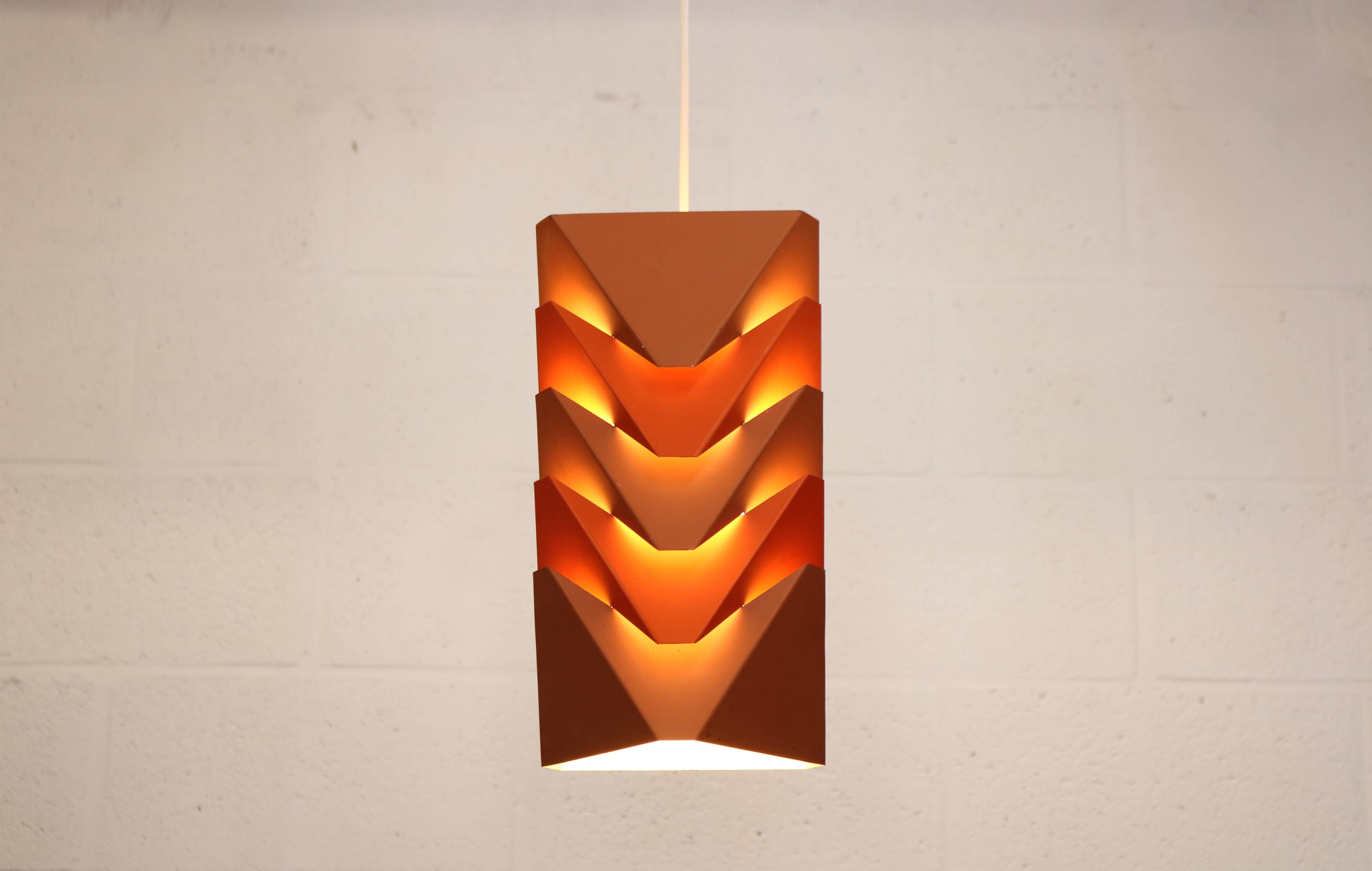 Mid Century Ekko Metal Pendant Lamp by Louis Weisdorf for Lyfa, Denmark, 19