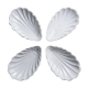4 white porcelain Limoges shell rococo vintage dishes
