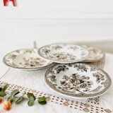 Lot de 4 assiettes creuses anciennes Gustafsberg Asiatic Phaesants