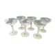 Set de 6 coupes à champagne en verre meulé Vintage
