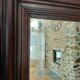 Large antique 19th-century mirror in carved wood - Haussmannian style.