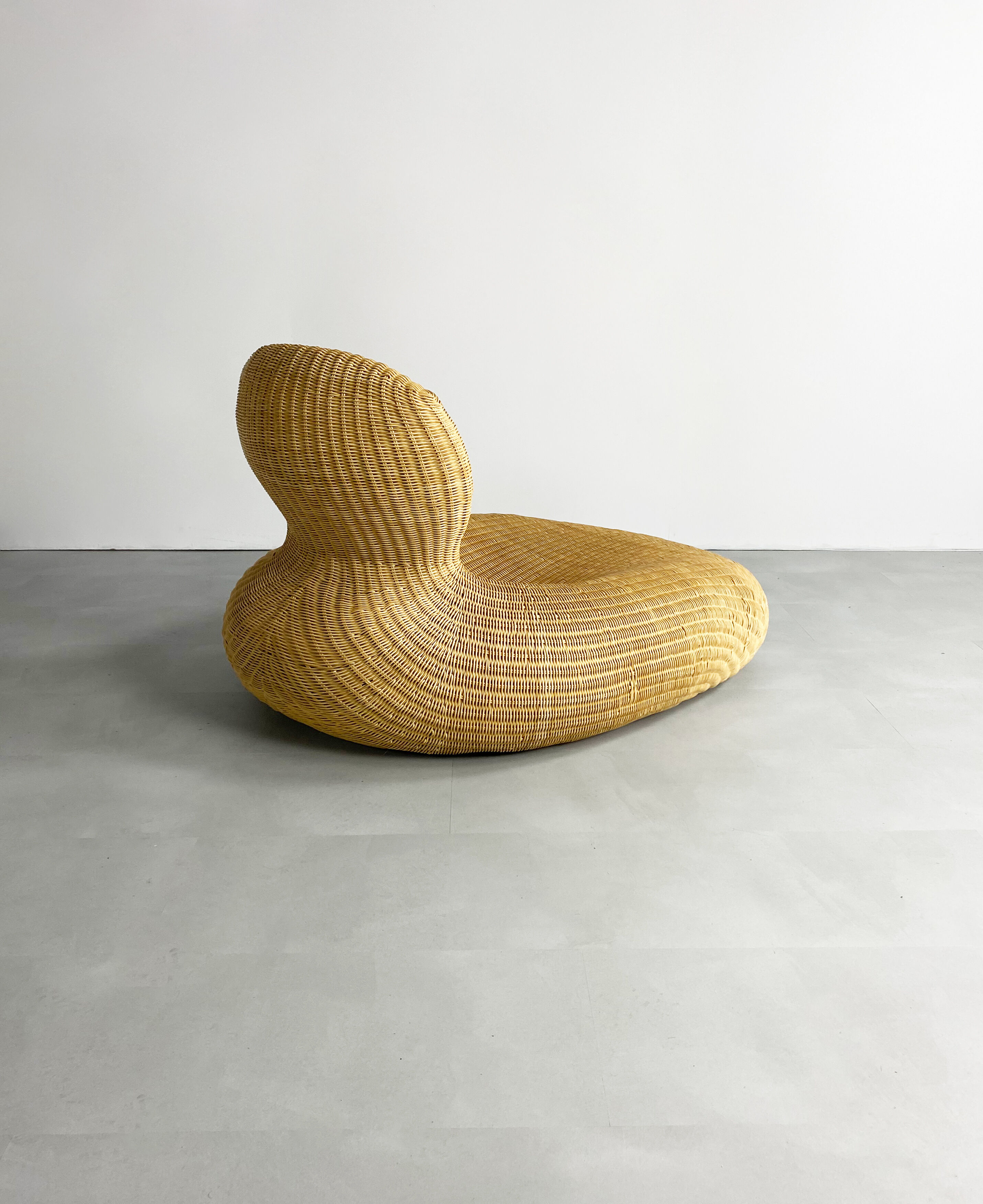 Chaise longue en osier par Carl Öjerstam pour Ikea Selency