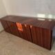 Monumental rosewood sideboard zebrawood lacquered mid-century design 1970