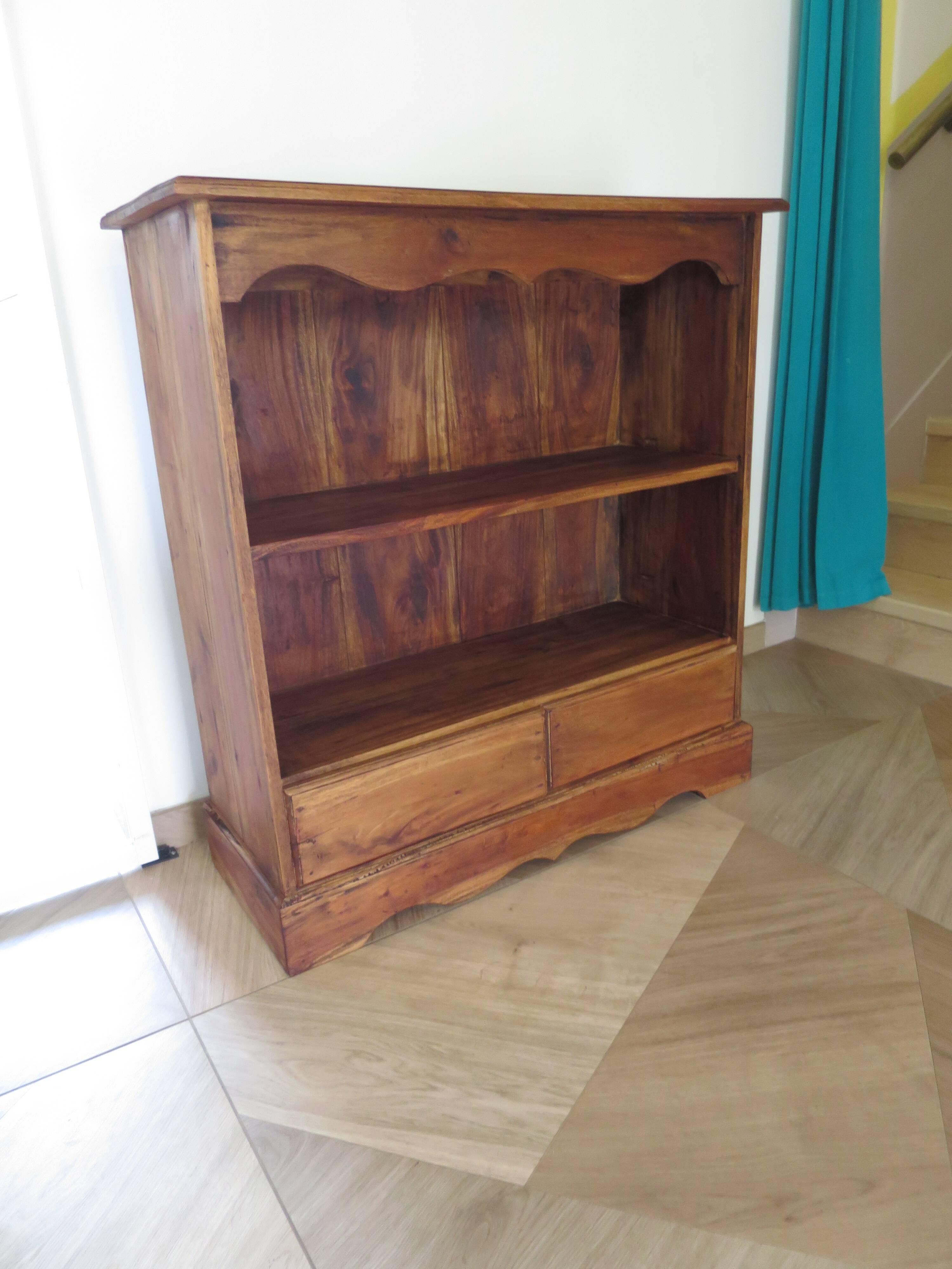 Shelf - bookcase - Bibus - exotic wood - solid wood - 3 levels - 2