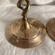 Pair of twisted brass candlesticks