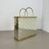 Rare hollywood regency paul evans style bicolor magazine holder, italy 1970