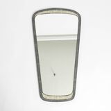 Mid Century mosaic wall mirror with brass frame by Münchner Zierspiegel