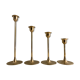4 Scandinavian brass candle holders