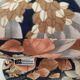Modular sofa / Pair Armchairs - Fabric leaves - Vintage - Bonacina