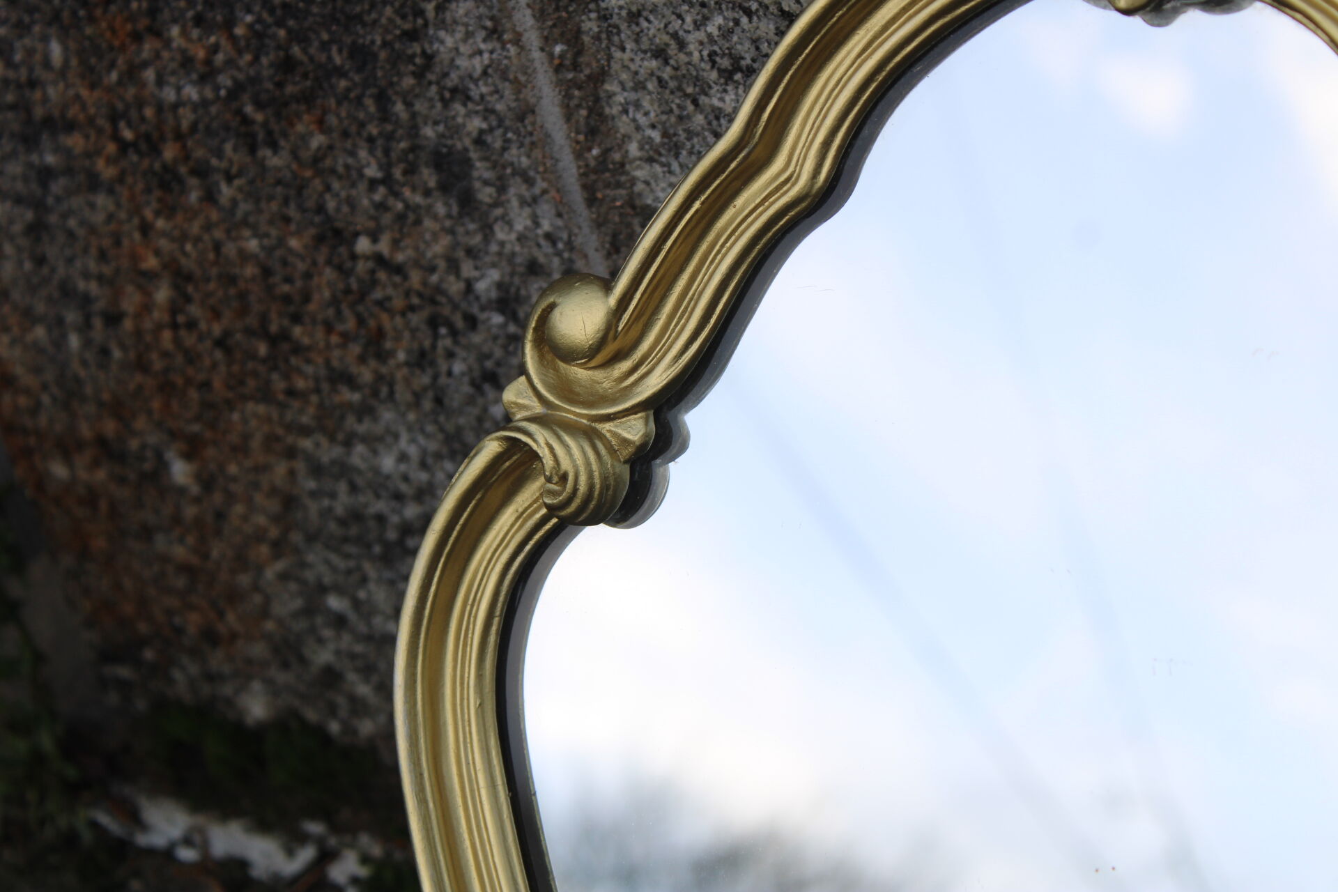 Miroir vintage doré 32x47cm