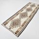 93x277 Wool Cream Runner Rug, Vintage Runner For Hallway